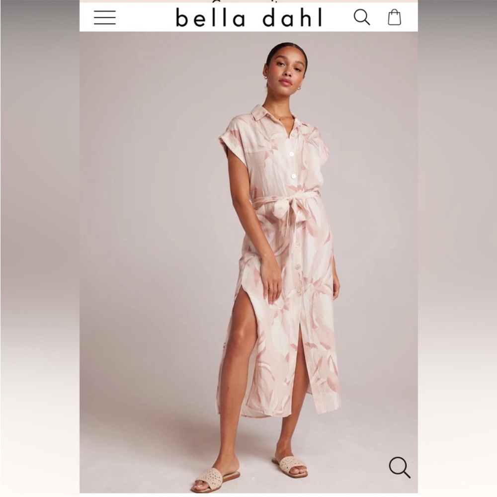 Bella Dahl maxi linen floral dress, size XS